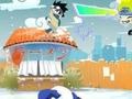 Mchezo Naruto playing snowballs