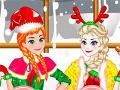 Mchezo Elsa And Anna Christmas Day