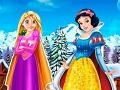 Mchezo Rapunzel And Snow White Winter Dress Up