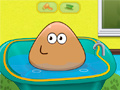 Mchezo Pou Baby Bathing