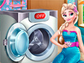 Mchezo Elsa Wash Clothes