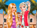Mchezo Frozen And Rapunzel Fashion Selfie
