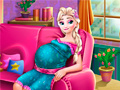 Mchezo Pregnant Elsa Baby Birth