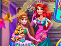 Mchezo Anna And Ariel Princess Ball Dress Up