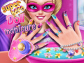 Mchezo Superhero doll manicure
