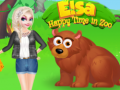 Mchezo Elsa Happy Time In Zoo