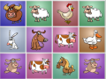 Mchezo Farm animals matching puzzles
