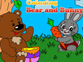 Mchezo Coloring Bear and Bunny