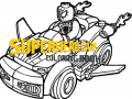 Mchezo Superhero Cars Coloring Book