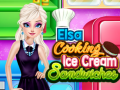 Mchezo Elsa Cooking Ice Cream Sandwiches
