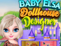 Mchezo Baby Elsa Dollhouse Designer