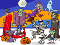 Mchezo Find 5 Differences Halloween
