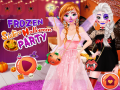 Mchezo Frozen Sisters Halloween Party