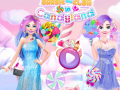 Mchezo Barbie and Elsa in Candyland