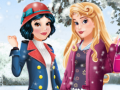 Mchezo Aurora and Snow White Winter Fashion