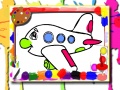 Mchezo Airplane Coloring Book