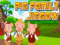 Mchezo Pig Family Jigsaw