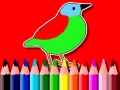 Mchezo Back To School: Birds Coloring Book