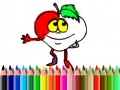 Mchezo Back To School: Fruits Coloring