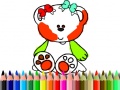 Mchezo Back to School: Sweet Bear Coloring