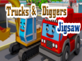 Mchezo Trucks & Digger Jigsaw 
