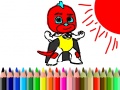 Mchezo Back To School: Mask Boy Coloring