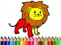 Mchezo Back To School: Lion Coloring Book