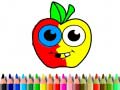 Mchezo Back To School: Apple Coloring Book