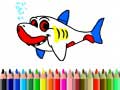 Mchezo Back To School: Shark Coloring Book