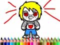 Mchezo Scary Boy Coloring Book