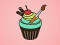 Mchezo Yummy Cupcake Coloring