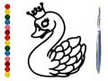 Mchezo Back To School: Swan Coloring Book