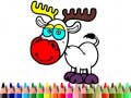 Mchezo Back to School: Deer Coloring Book