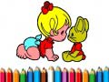 Mchezo Back To School: Aby Girl Coloring