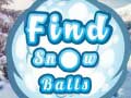 Mchezo Find Snow Balls