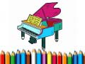 Mchezo Back To School: Piano Coloring Book
