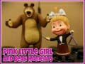 Mchezo Pink Little Girl and Bear Moments