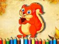 Mchezo Squirrel Coloring Book