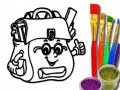 Mchezo Back To School: School Bag Coloring Book