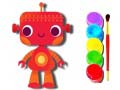 Mchezo Back to School: Robot Coloring Book