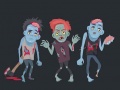 Mchezo Zombies and Skeletons Coloring