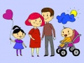 Mchezo Happy Family Coloring Book