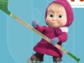 Mchezo Masha and the Bear Hockey