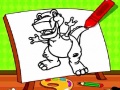 Mchezo Easy Kids Coloring Dinosaur