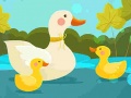 Mchezo Mother Duck and Ducklings Jigsaw