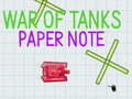 Mchezo War Of Tanks Paper Note