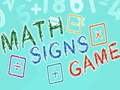Mchezo Math Signs Game