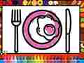 Mchezo Color and Decorate Dinner Plate