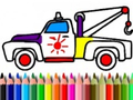Mchezo Back To School: Truck Coloring Book
