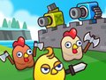 Mchezo Merge Cannon: Chicken Defense